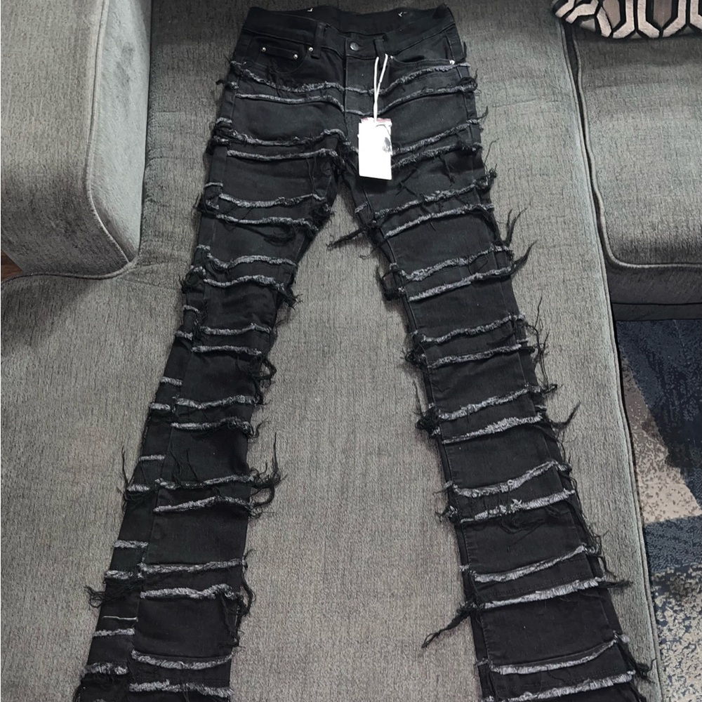 Stacked Skinny Denim Jeans